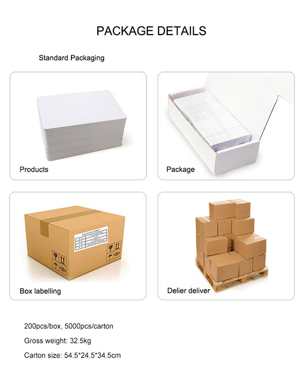 Detajet e paketës së kartës inteligjente bosh të OEM RFID/NFC