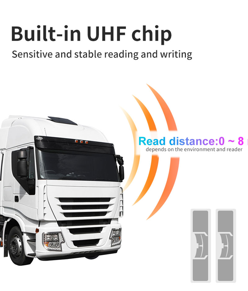 Automjet pasive RFID RFID 128Bit me rreze të gjatë Etiketa e xhamit të përparmë3